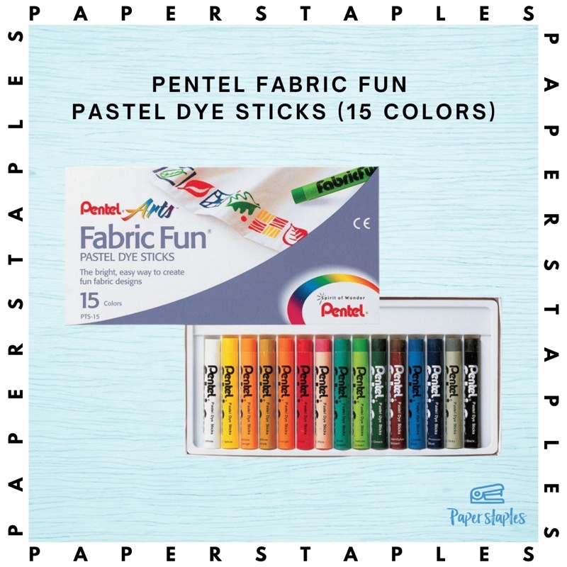 Pentel Fabric fun pastel dye sticks (15 colors) Shopee Philippines