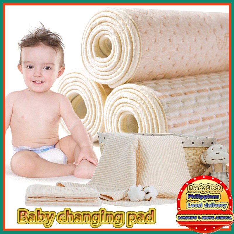 Baby Changing Mat Waterproof Washable Newborn Diapers Organic Cotton