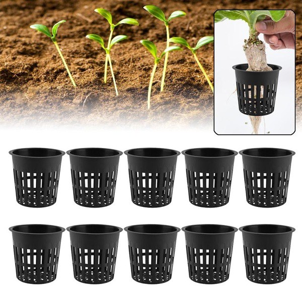 (Set of 10) 3 Inches 3" Net Pots For Hydroponics And Aeroponics