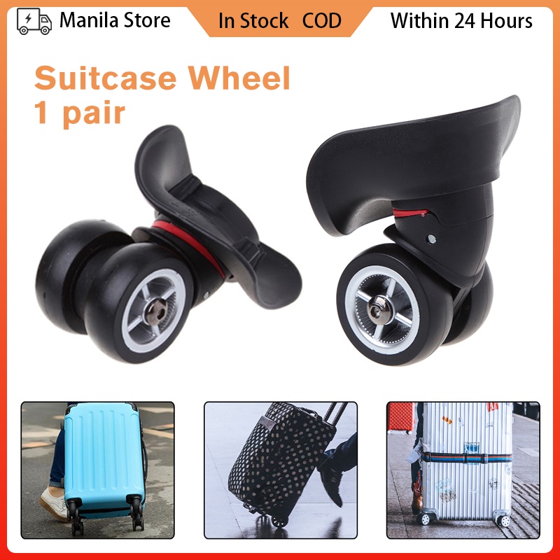 2pcs Quiet Luggage Wheels Replacement Wheel Double Row Suitcase Wheels
