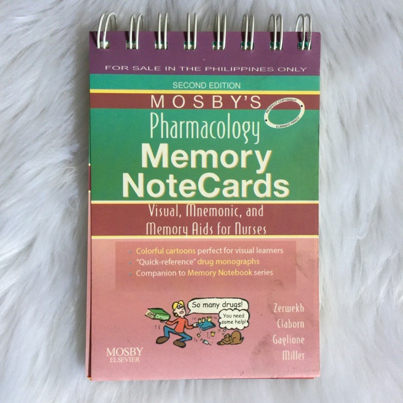 BRAND NEW Mosby’s Pharmacology Memory Note Cards Visual, Mnemonic, and