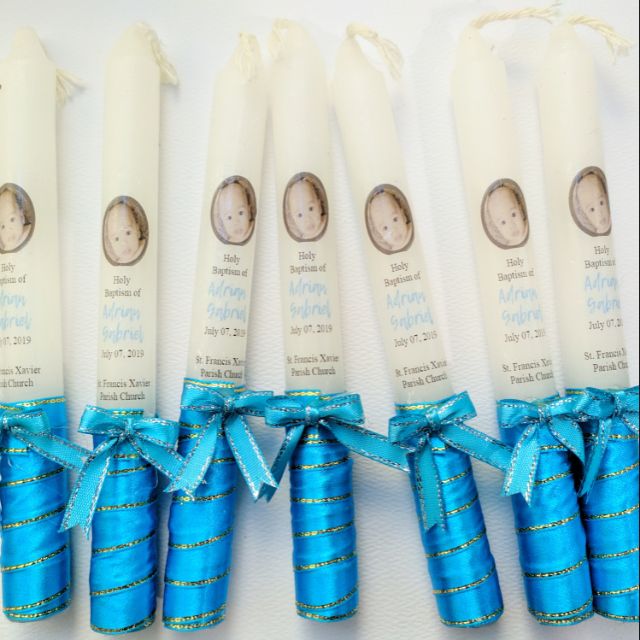 Personalized candles for christening Shopee Philippines