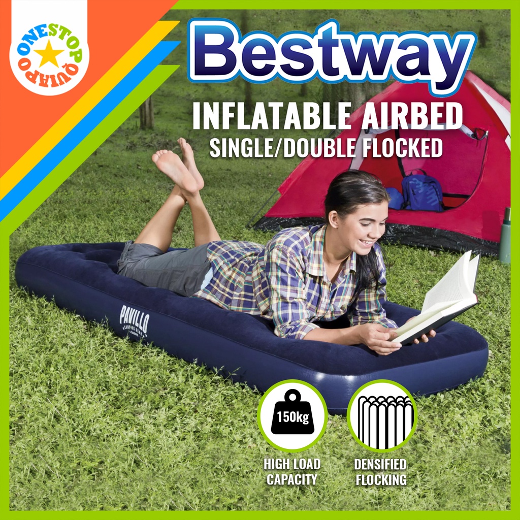 OSQ Bestway Inflatable Air Bed Pavillo Camping Air Mattress Shopee Philippines