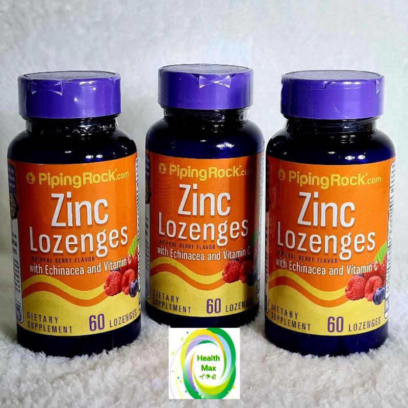 Piping Rock Zinc Lozenges 60 lozenges exp 4/2023 Shopee Philippines