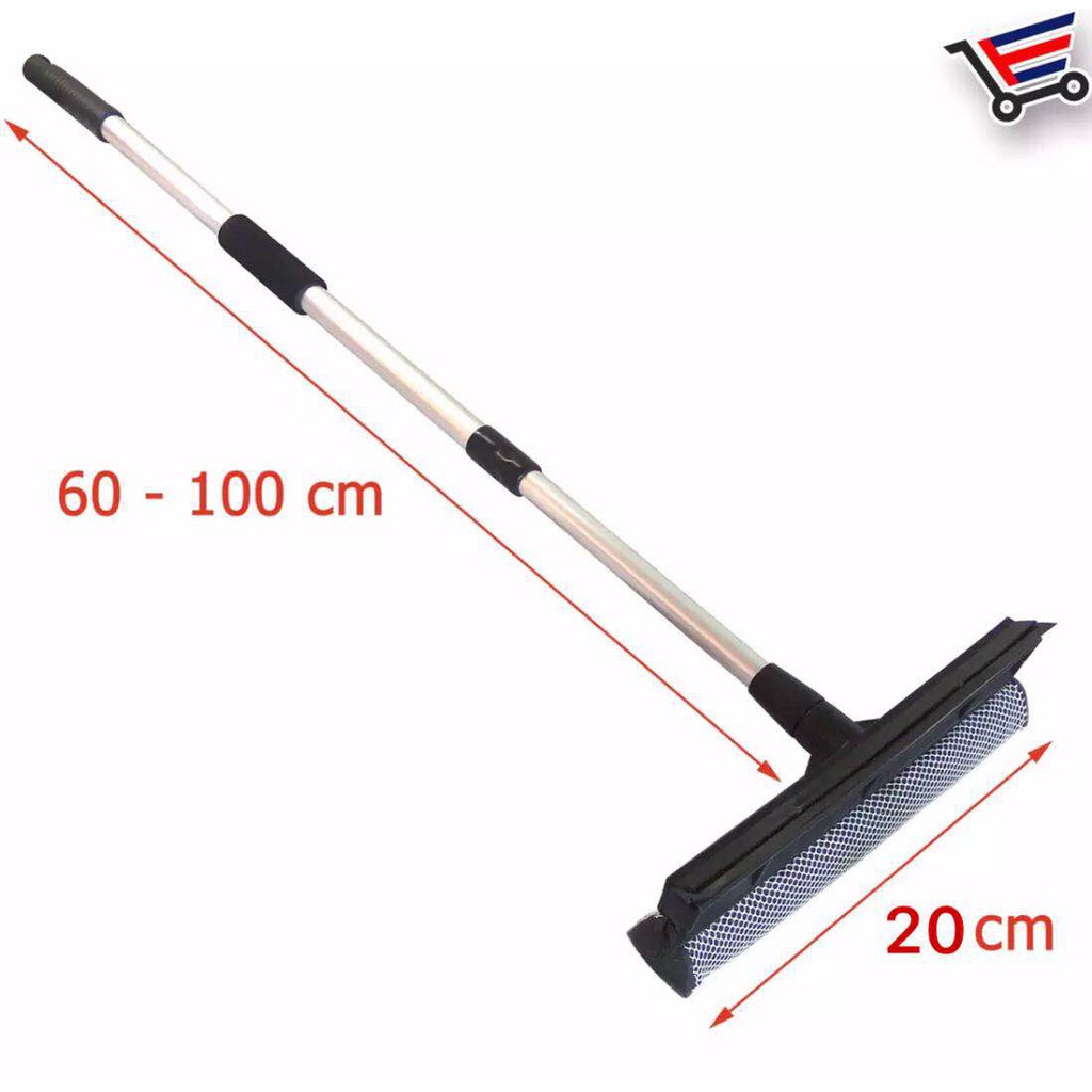 Doublesided retractable glass sponge wiper with long handle Shopee