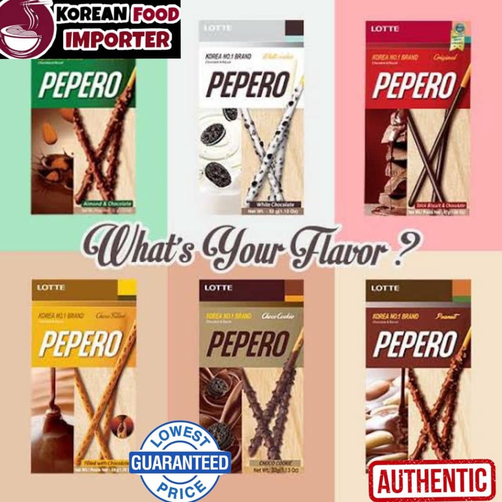 LOTTE PEPERO No.1 Brand in Korea Different Flavors of your Choice