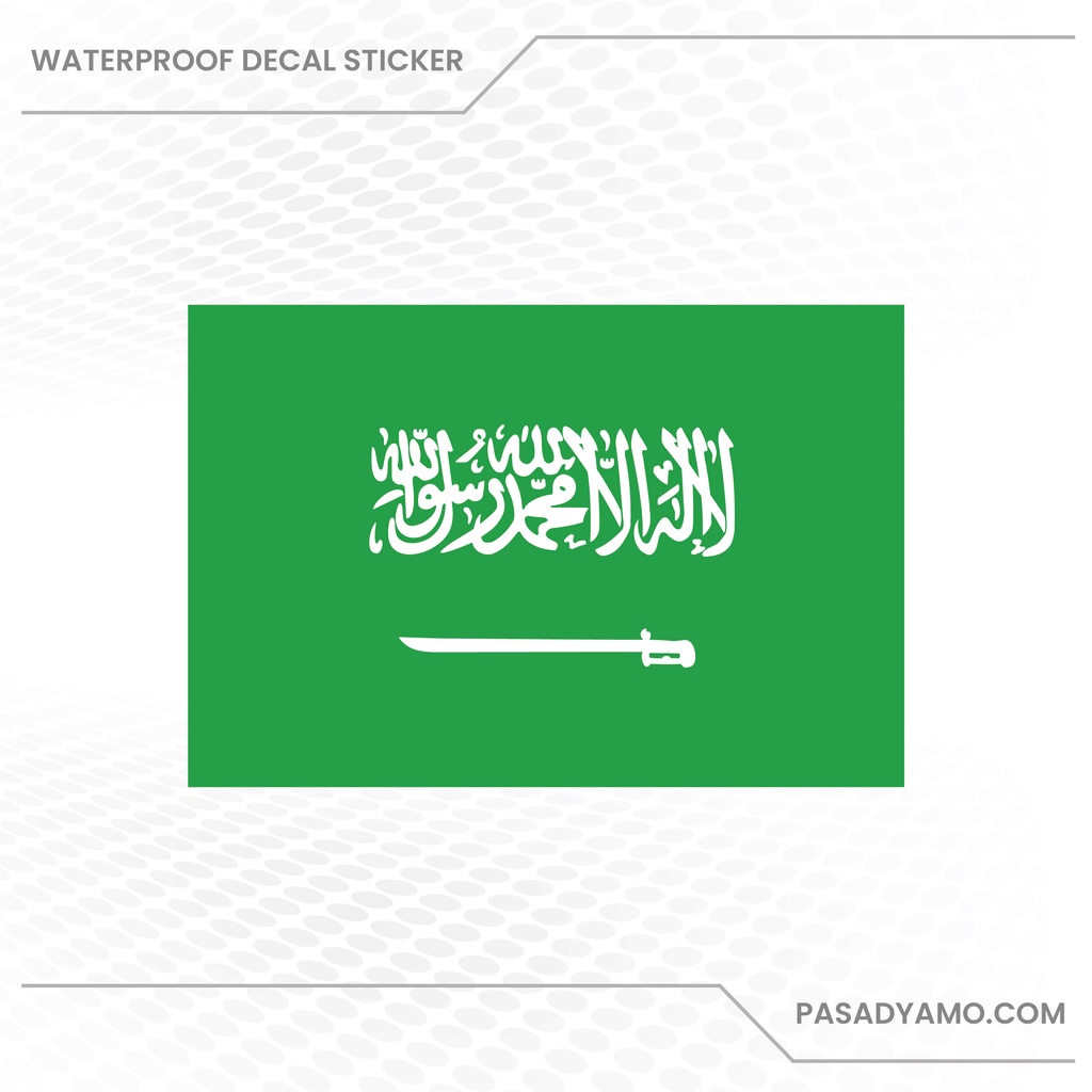 Saudi Arabia Flag OFW Logo Decal Sticker for Cars Motorcycles Laptops