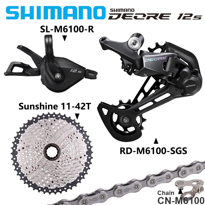 Shimano Deore M6100 1x12 Speed derailleurs Group 12s shift lever Chain