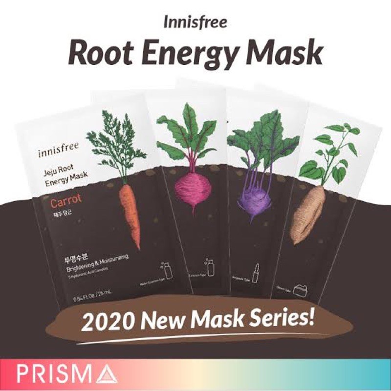 INNISFREE JEJU Root Energy Mask KOHLRABI AND CARROT MASK NEW Shopee
