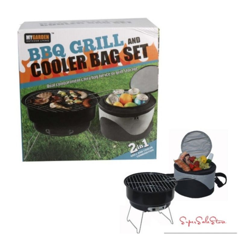 My Garden Portable BBQ Grill and Cooler Bag Set Shopee Philippines