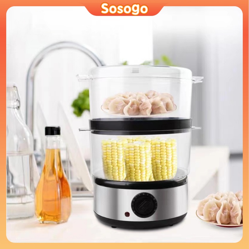 4L 2Layer Large Capacity Electric Steamer siomai Steamer siomai Food
