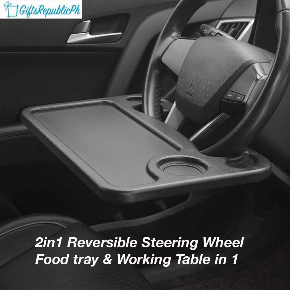Car Steering Wheel Laptop Holder, Working Desk & Food Tray (Reversible