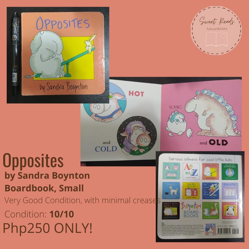 Opposites by Sandra Boynton (Preloved EUC) Shopee Philippines
