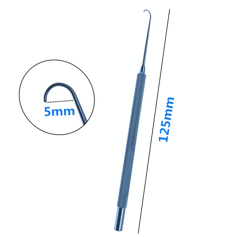 Titanium Curved Hook Oblique Hook Ophthalmic Veterinary Surgical