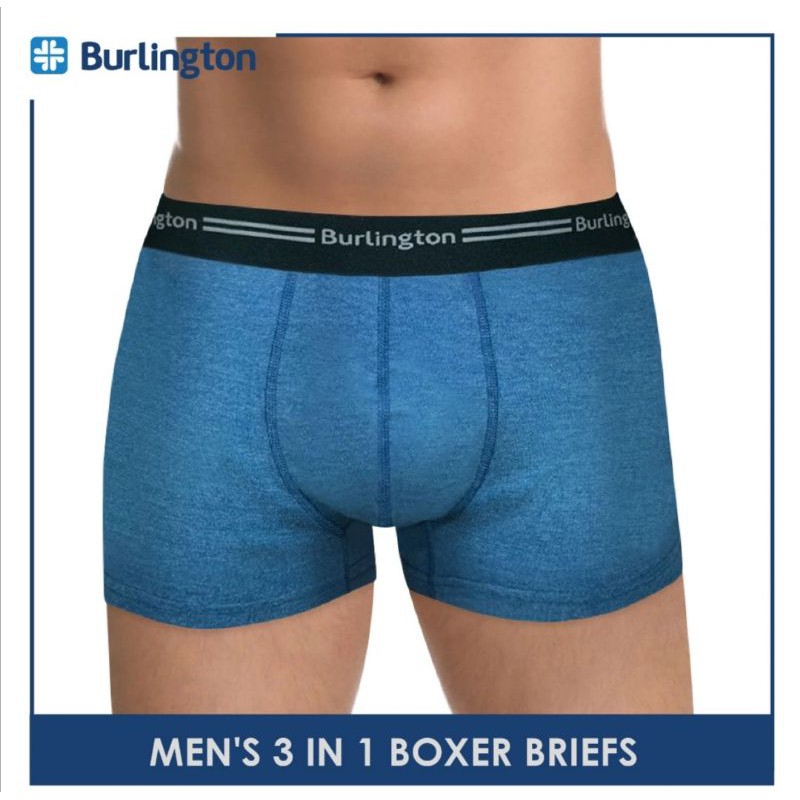 Burlington GTMBBG11 Men's Boxer Brief 3 pieces in a pack Shopee