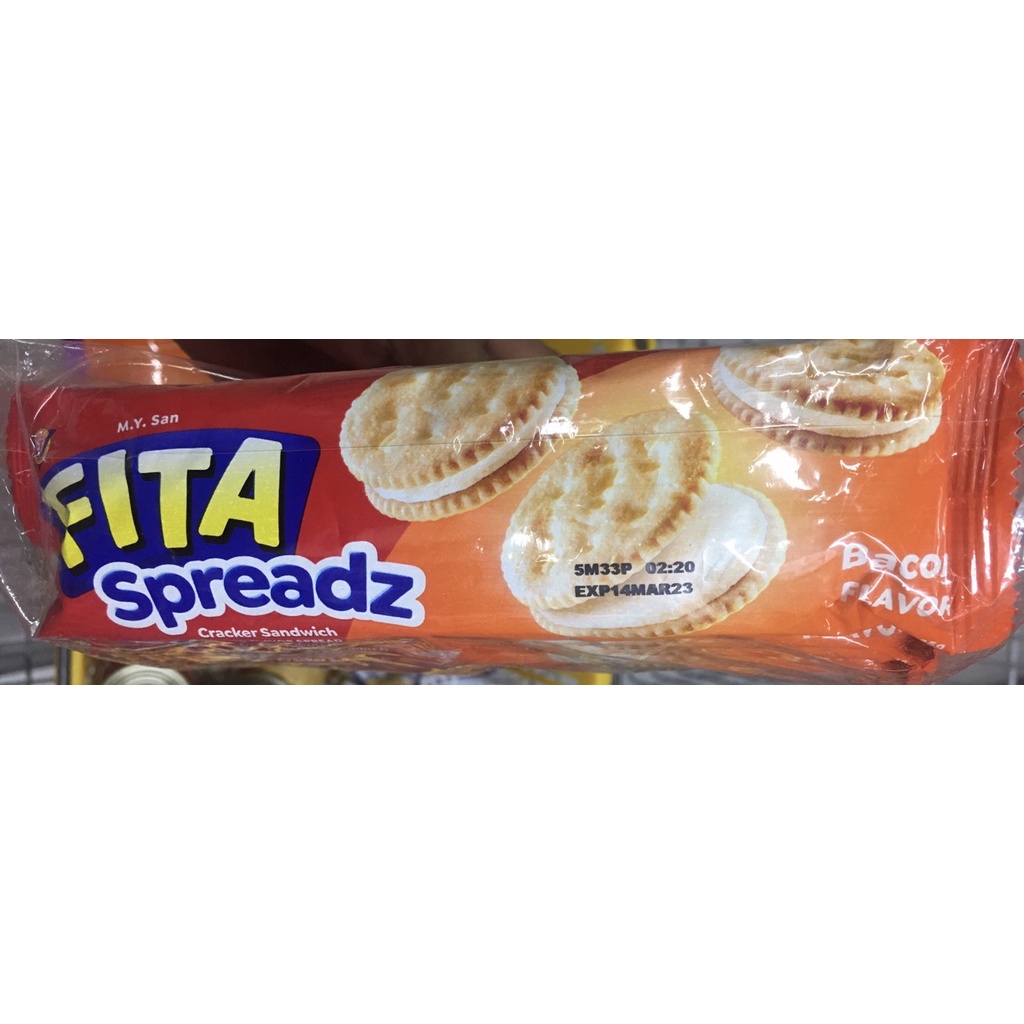 MY San biscuits Fita Spreadz Bacon flavor 1packx10s Shopee Philippines