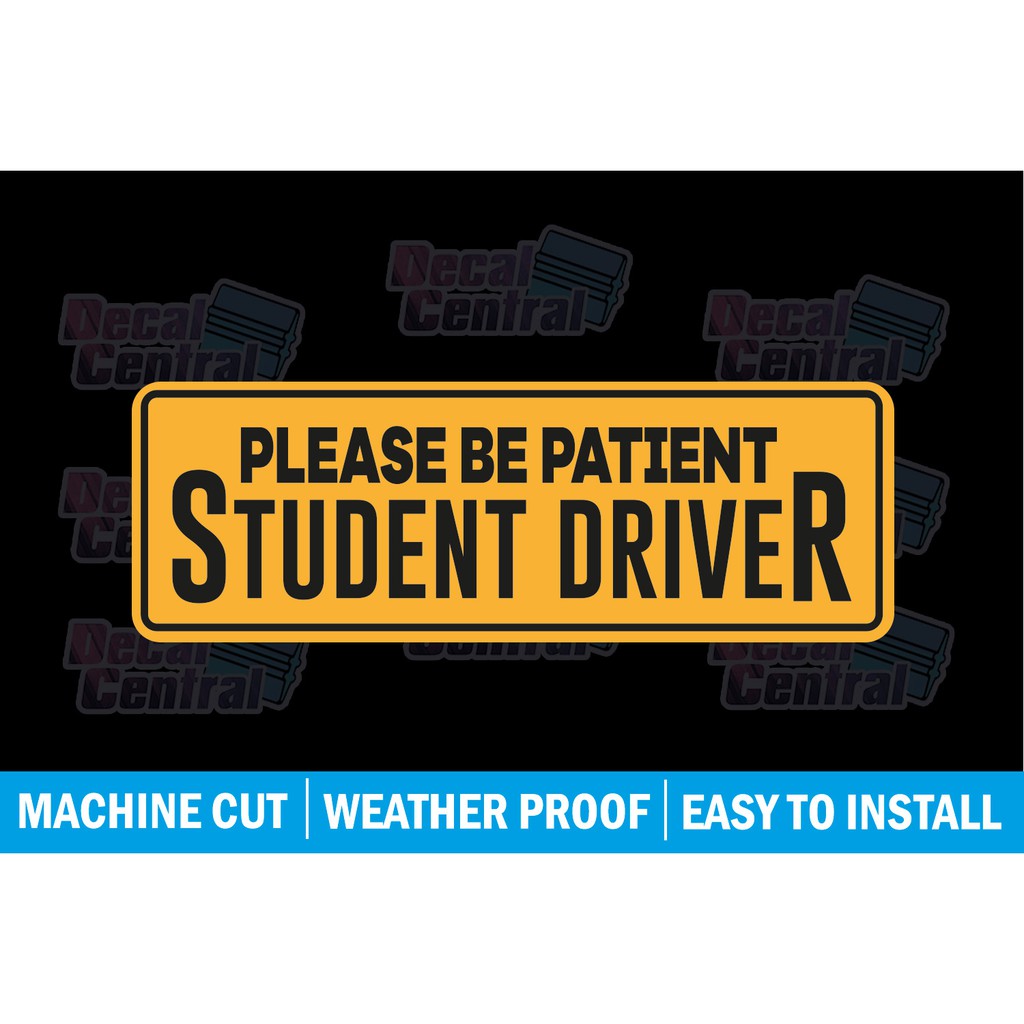 Student Driver Decal Car Sticker Shopee Philippines