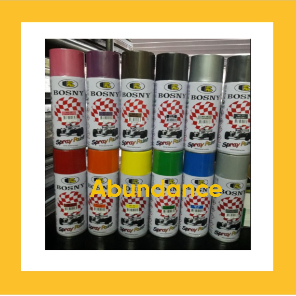 BOSNY SPRAY PAINT COLORS CAR PAINT GLOSSIE PAINT Shopee Philippines