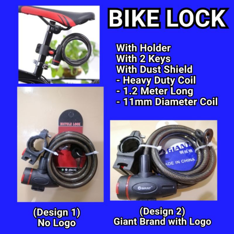 (*BEST QUALITY) UNIVERSAL BICYCLE LOCK with Holder & 2 keys (Heavy Duty