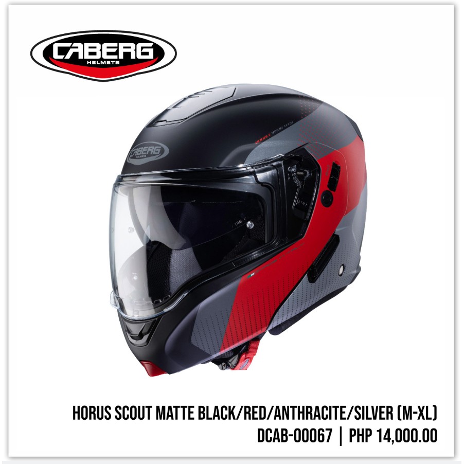 CABERG Horus Scout I Matte Dual Visor Modular Helmet (MXL) (Made in Italy) (DCAB00067