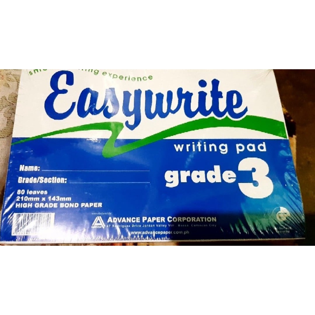 Easywrite Pad Paper Grade 1 / 2 / 3 / 4 80 leaves per Pad Shopee