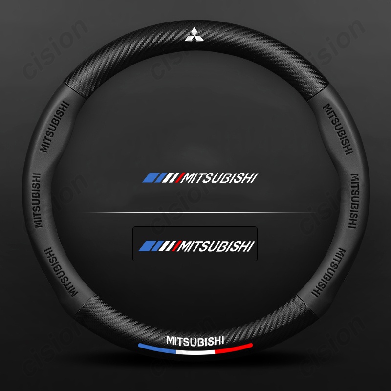 3D Embossing Carbon fiber Genuine Leather Car steering wheel cover For