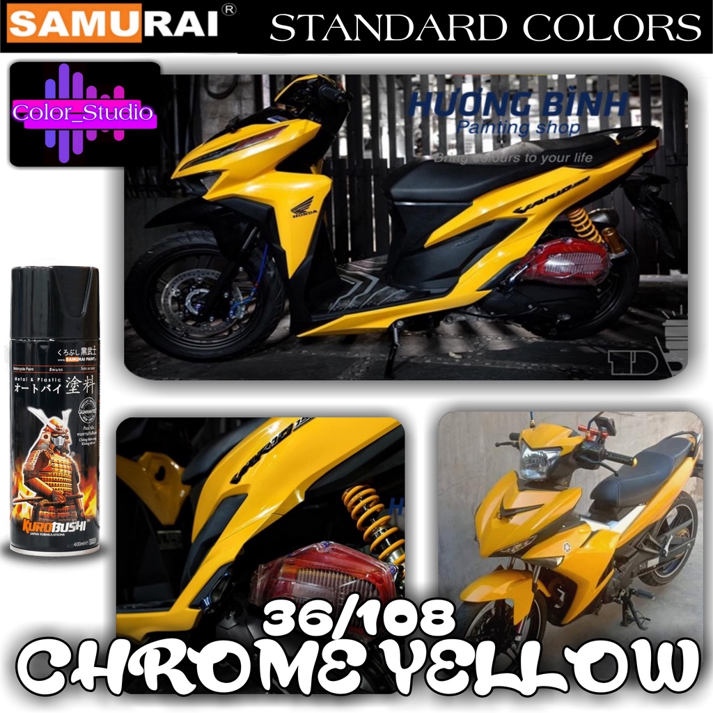 SAMURAI SPRAY PAINT 36/108 Chrome Yellow Standard Color (COD