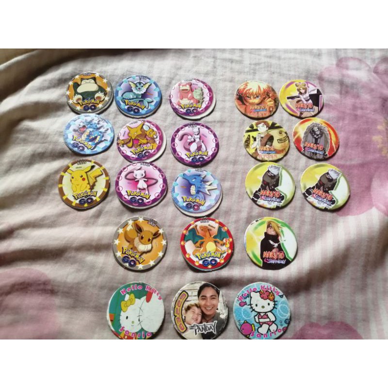 21 pcs. assorted POGS (Naruto, Pokemon, Panday & HK) | Shopee Philippines