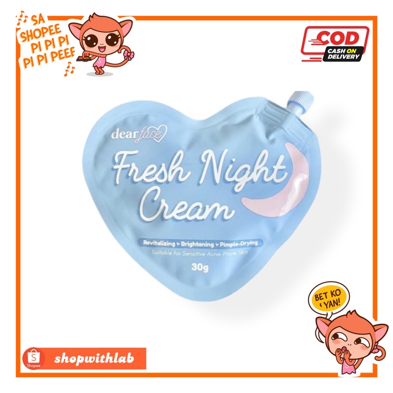 Dear Face Fresh Night Cream (30g) Shopee Philippines