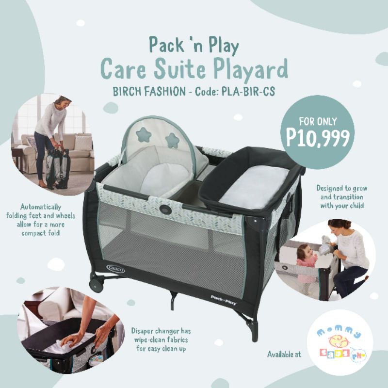 Graco Pack 'n Play Care Suite Playard BIRCH FASHION Shopee Philippines