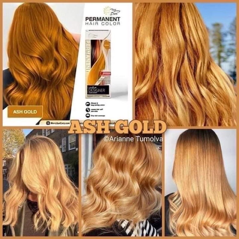 Ash Gold Permanent Hair color by Merry Sun Shopee Philippines