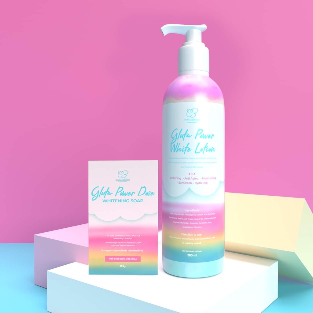 Gluta Power Set Whitening Lotion and Soap Clarity Essentials