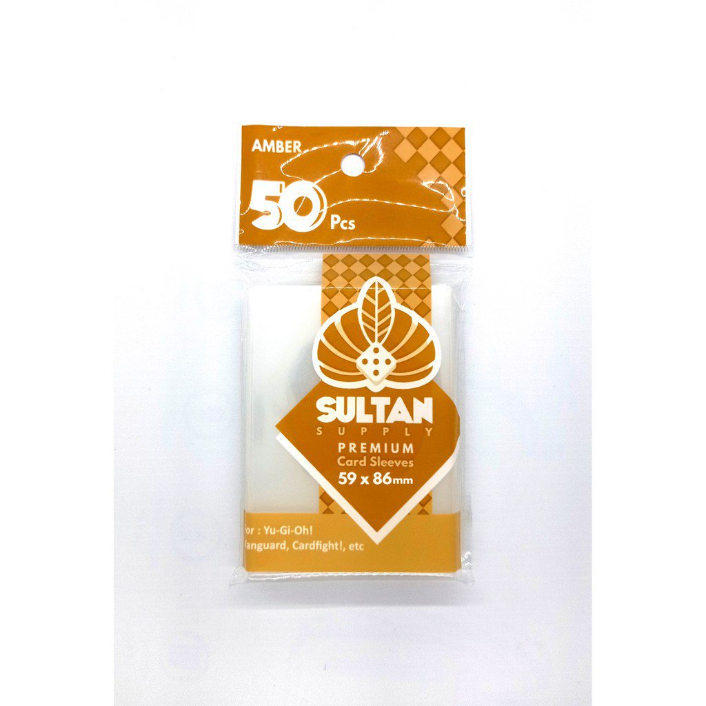 nTiV Sultan Supply Premium Card Sleeves 59mm x 86mm Amber Sleeve for