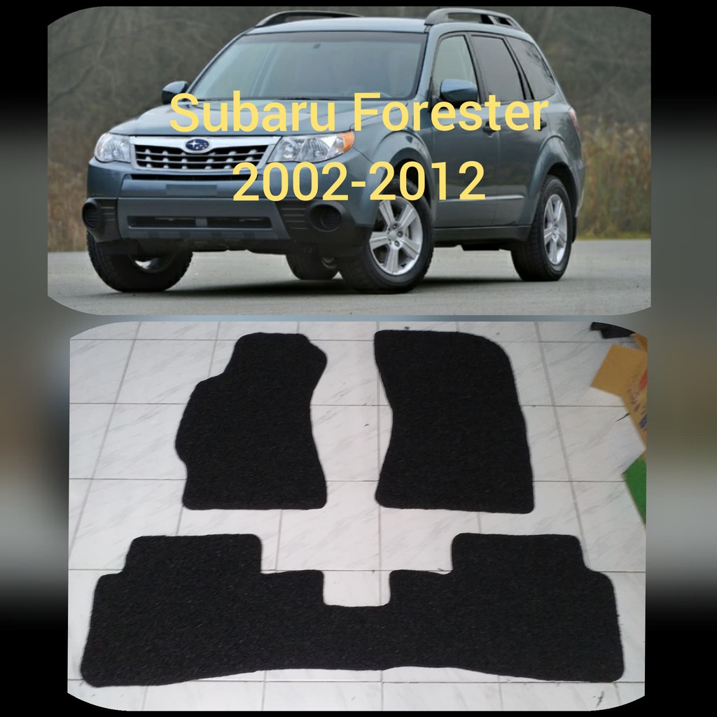 Subaru Forester nomad rubber car mat with piping 1st and 2nd rows 2002