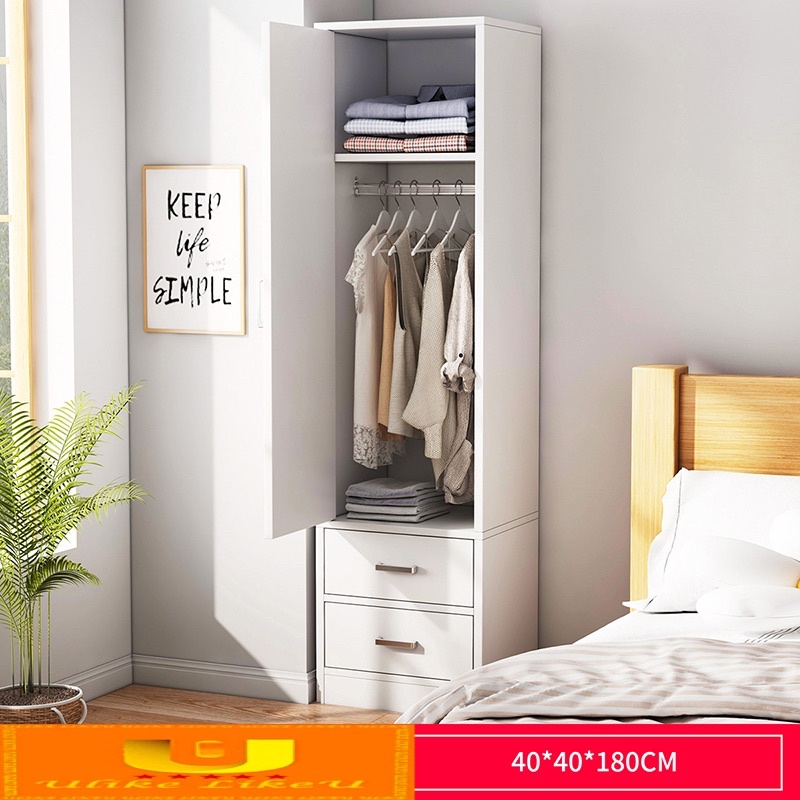 Small wardrobe home bedroom single door simple narrow wardrobe storage