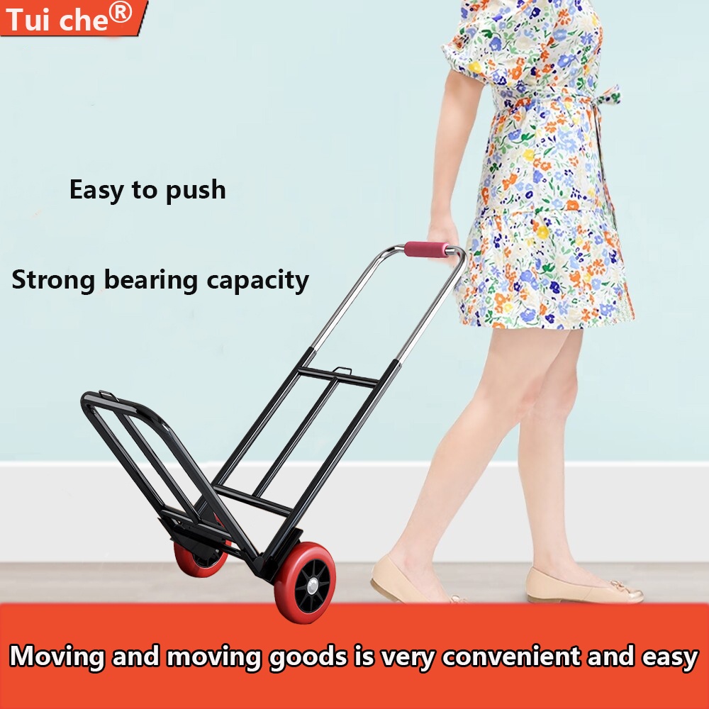 TROLLEY BLACK Multifunction Foldable Grocery Trolley Grocery Cart fold