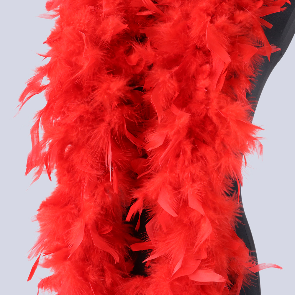 60 Gram Red Turkey Marabou Feather Boas Trim Scarf 2 meter Feathers