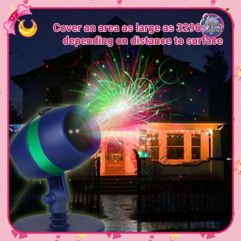 Motion Laser Light Star Shower Indoor Outdoor Red and Green Lights