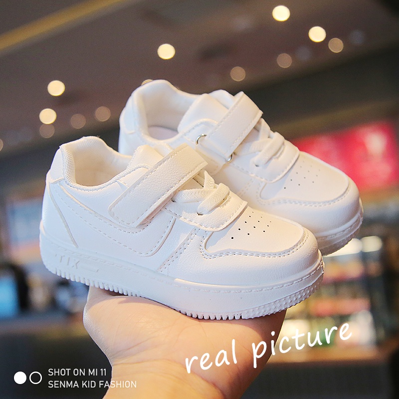 SENMA White Shoes For Kids Boys Rubber Shoes Korean Kids Shoes For