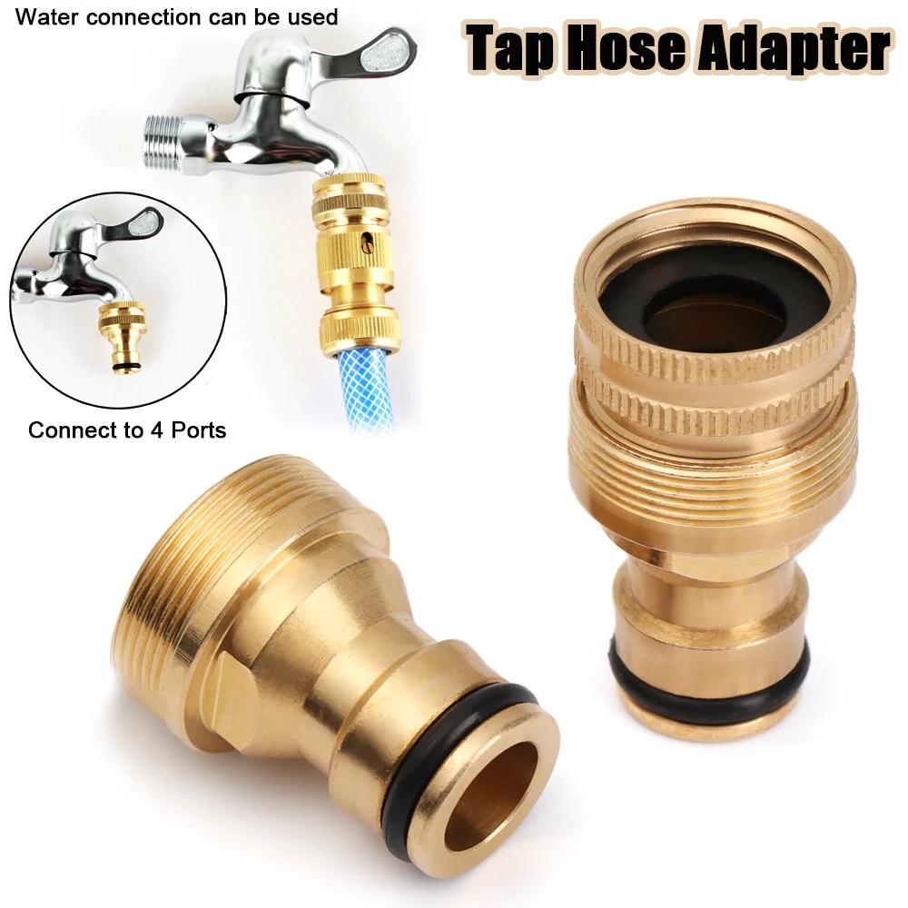 1 PC 1/2 3/4 Brass Hose Adapter Faucet Tap Connector Male Female Hoses Pipe Thread Adaptor Anti