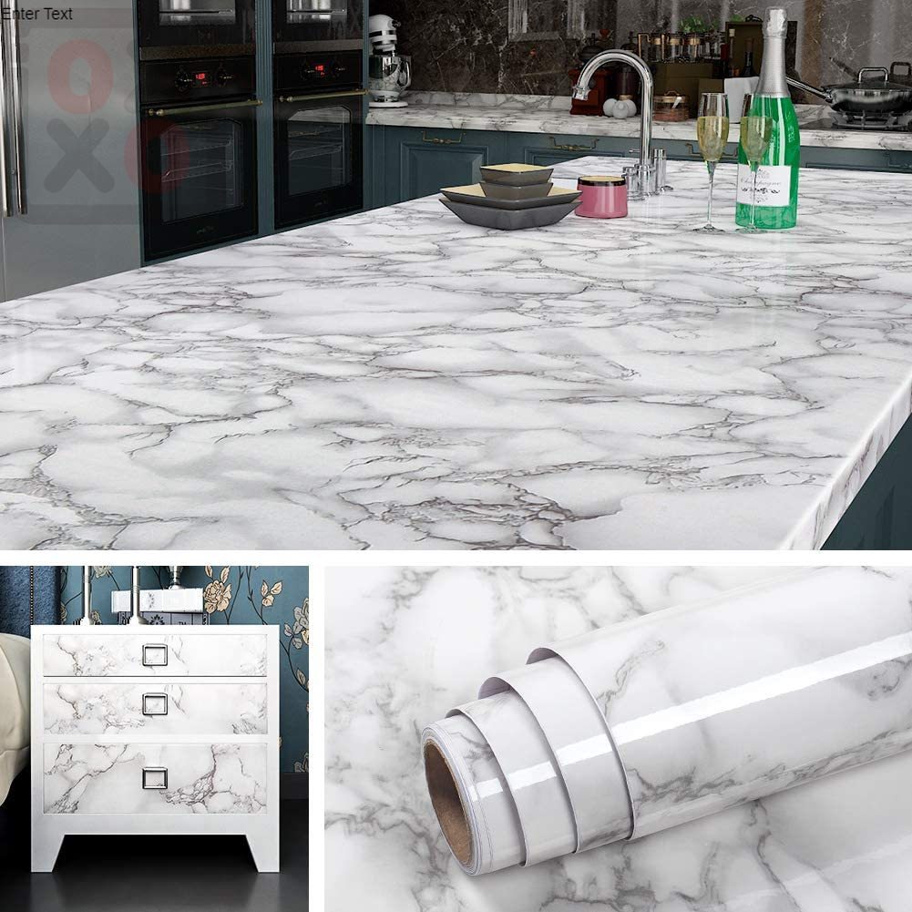 Marble Wallpaper Granite Style Vinyl for KitchenTable Top