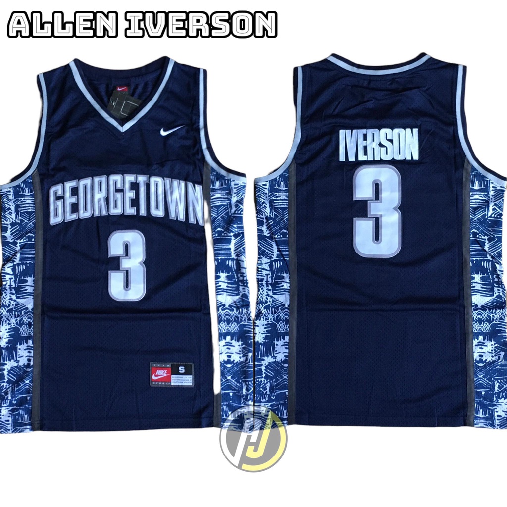 allen iverson hoyas classic mens basketball jersey air cool authentic quality