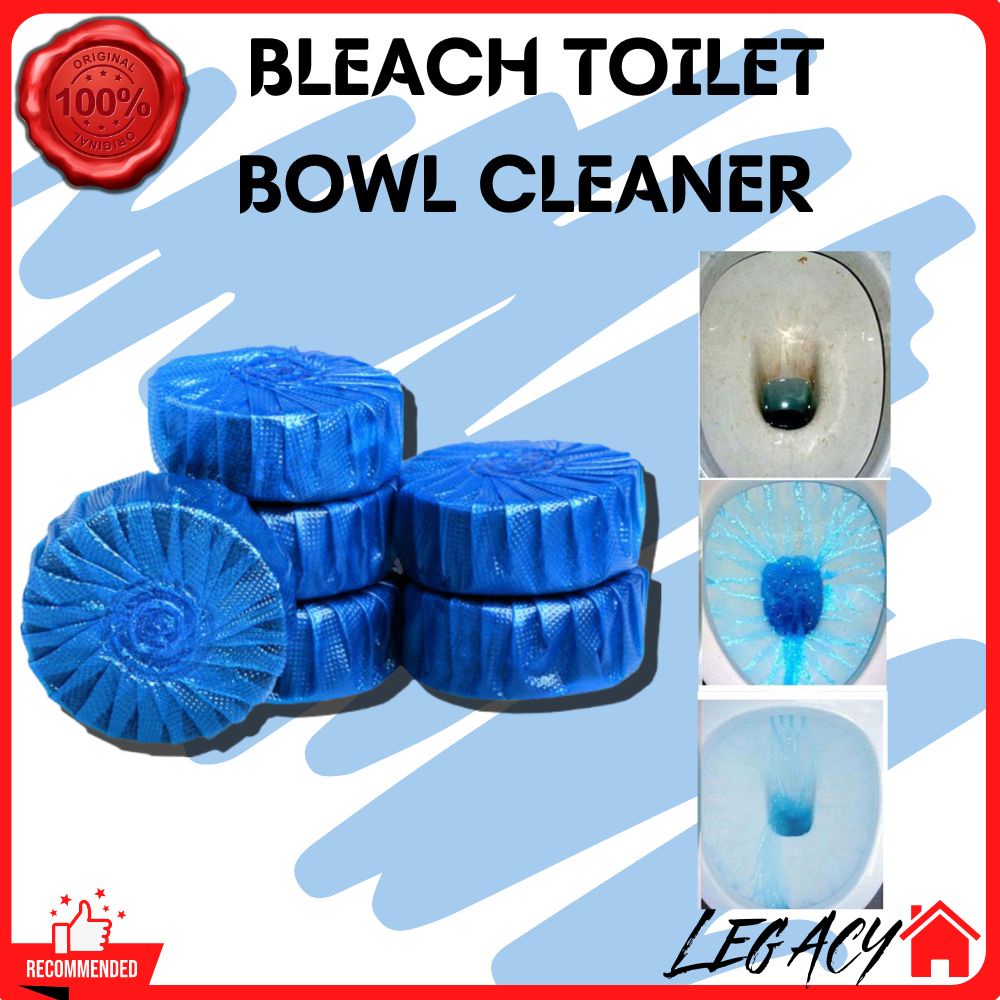 NEW AUTOMATIC BLEACH TOILET BOWL CLEANER STAIN REMOVER BLUE TAB TABLET