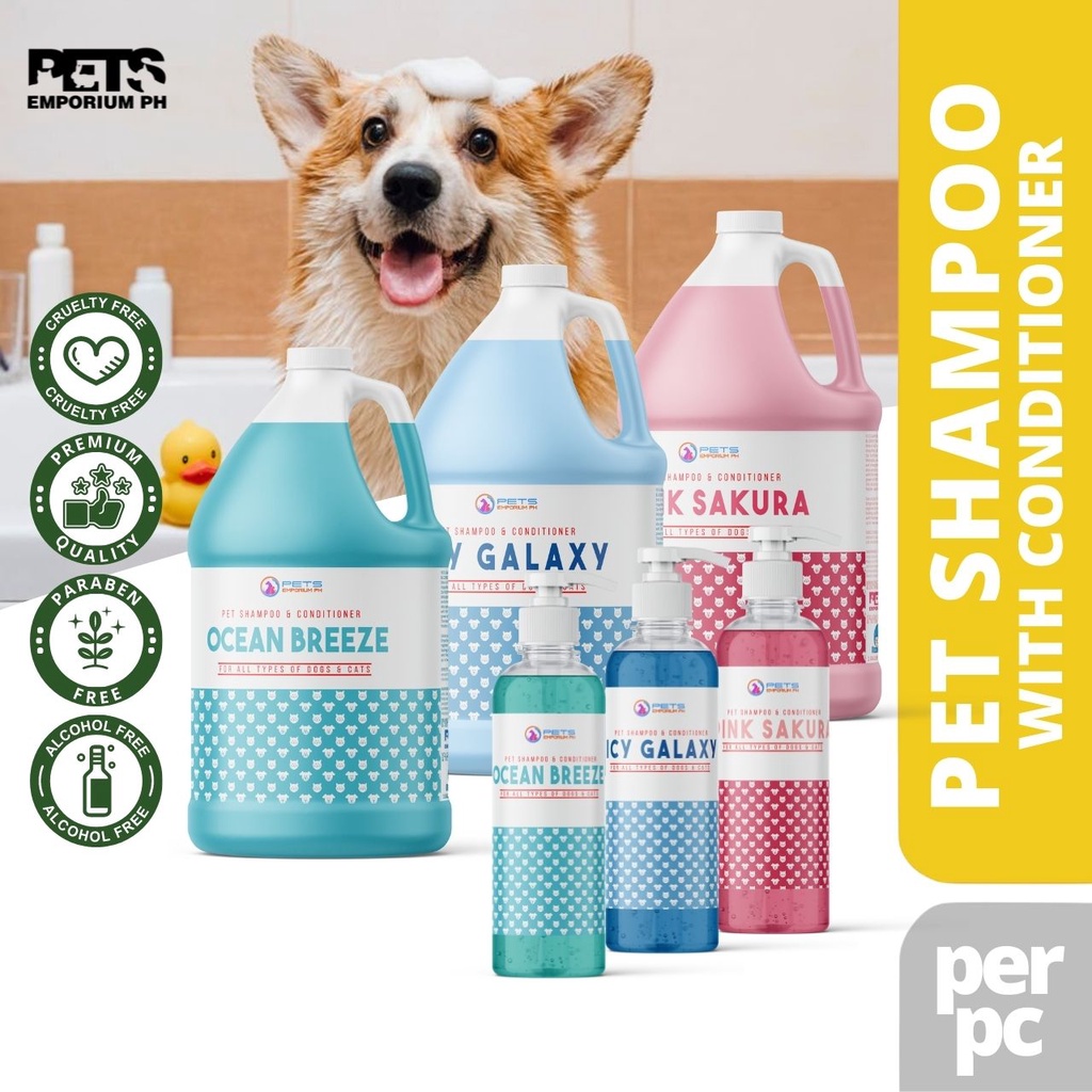 Moisturizing Dog Shampoo & Conditioner for Itchy Skin Smelly dogs