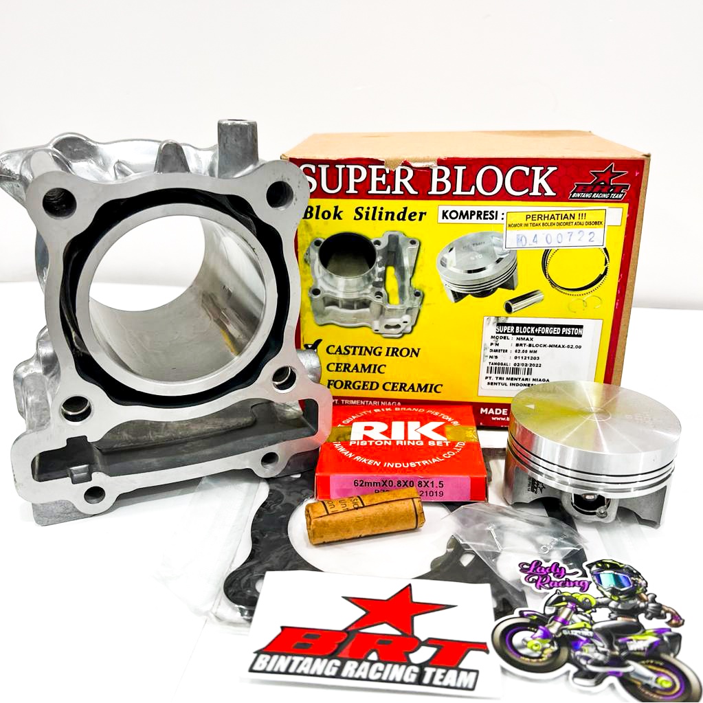 Block CAST IRON GEN 2 Double Cooling PISTON BRT NMAX AEROX LEXI XSR WR