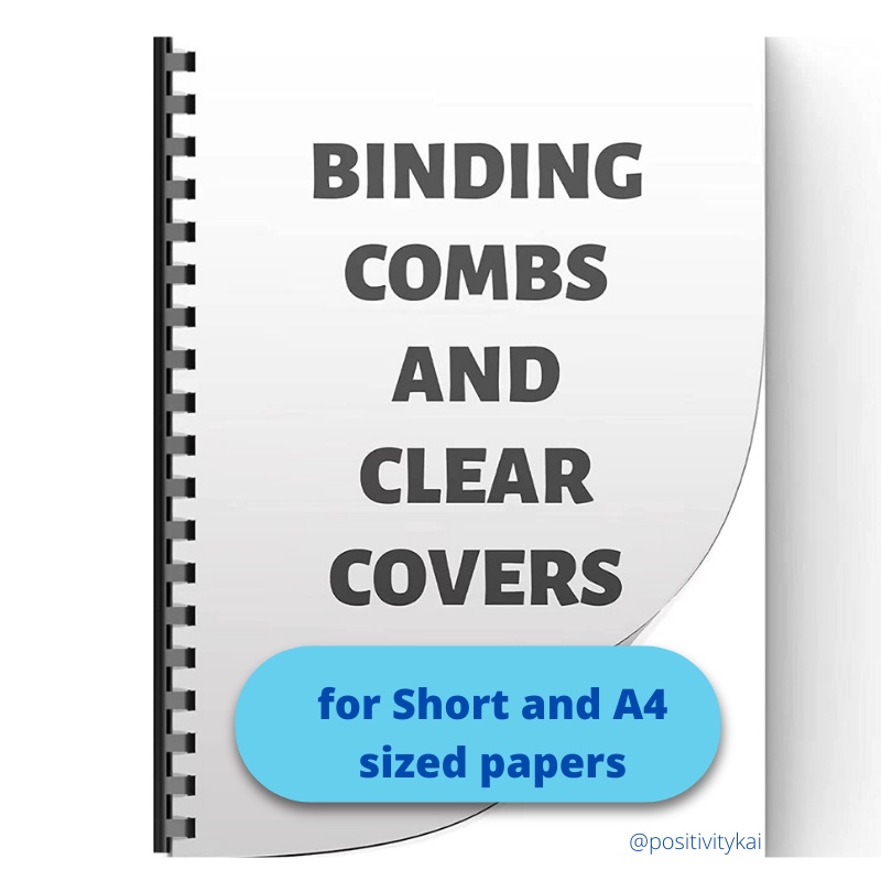 (Positivity) Plastic Ring Binder / Binding Combs / Binding Spines