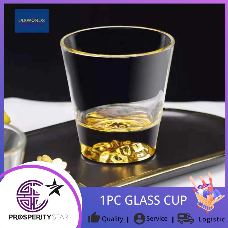 PROSPERITY STAR [1PC] High Quality Drinking Glass Diamond Crystal Clear