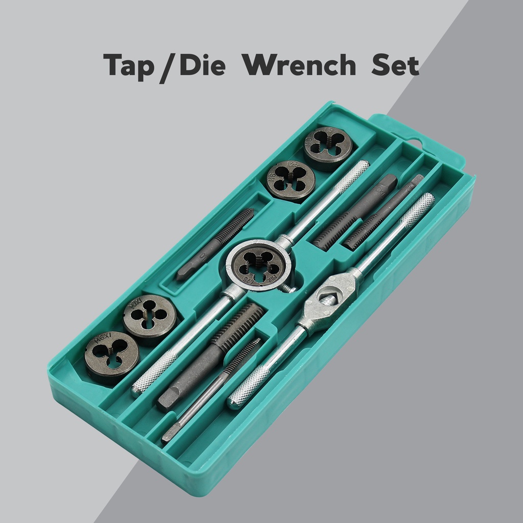 12Pcs Tap and Die Set Metric Hand Threading Tool Shopee Philippines