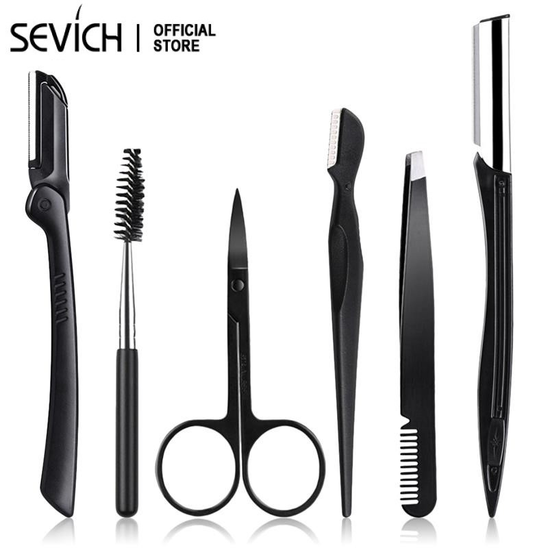 SEVICH Eyebrow Kit Portable Eyebrow Trimming Makeup Tool 6pcs Shopee