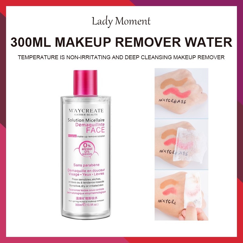 300ml M'AYCREATE Makeup Remover Water Lip And Eye Makeup Remover Mild